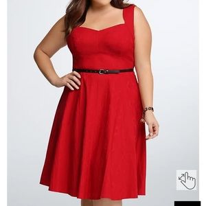 Torrid Size 20 Red Swing Dress *LIKE NEW*